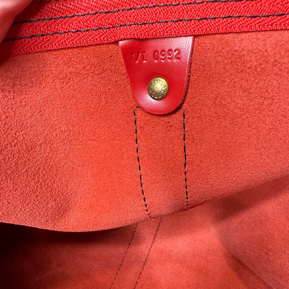 Authentic Louis Vuitton unisex Keepall 50 travel bag red Epi leather - Picture 15 of 16